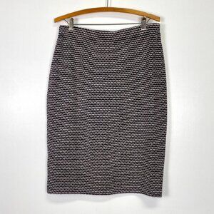 St. John Collection by Marie Gray Pink and Black Tweed Knit Skirt
